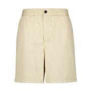 Ami Paris Bomullsshorts med dragsko i midjan Beige, Herr