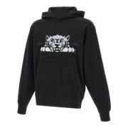 Kenzo Happy Tiger Svart Bomullssweatshirt Black, Herr