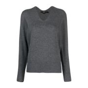 Seventy V-neck Knitwear Gray, Dam