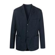 Aspesi Blå Enkelknäppt Blazer Blue, Herr