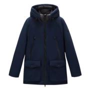 Woolrich Soft Shell Parka Melton Blå Blue, Herr