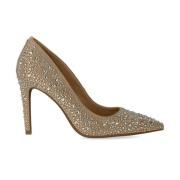 Michael Kors Guld Rhinestone Alina Flex Höga Pumps Yellow, Dam