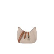 Furla Naturlig Brandy Axelväska Goccia S Beige, Dam