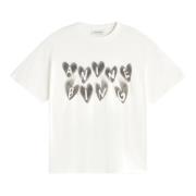 Anine Bing Hjärttryck Retro Tee Beige, Dam