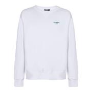 Balmain Flocked Sweatshirt White, Herr