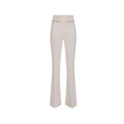 Elisabetta Franchi Leather Trousers White, Dam