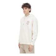 Tommy Hilfiger Beige Hoodie Minimalistisk Design Beige, Herr