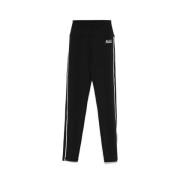 Sporty & Rich Svarta sportleggings med logobroderi Black, Dam