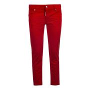 Dsquared2 Röd 5 Fickor Denim Jeans Red, Dam