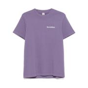 Sporty & Rich Minimalistisk Lila T-shirt med Logotyp Purple, Dam