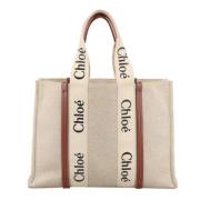 Chloé Pre-owned Pre-owned Canvas handvskor Beige, Dam