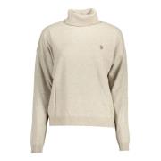 U.s. Polo Assn. Beige Ull Turtleneck Tröja Kvinnor Beige, Dam