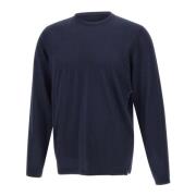 Filippo De Laurentiis Navy Blue Ull Silk Kashmir Tröja Blue, Herr