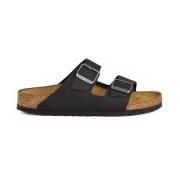 Birkenstock Lädersandal med gummisula Black, Dam