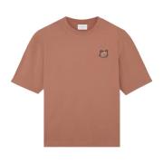 Maison Kitsuné Fox Head Patch Bomull T-shirt Brown, Herr