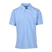 Fay Bomull Elastan Polo Skjorta Blue, Herr