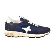 Ama Brand Klassiska Sneakers med Gummisula Blue, Herr