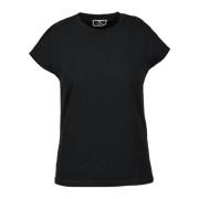 Elisabetta Franchi Bomull T-shirt med Stiligt Design Black, Dam