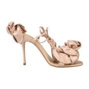 Magda Butrym Sidensandal med lädersula Beige, Dam