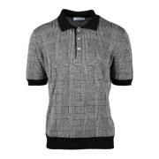 Gran Sasso Linne Bomull Polo Skjorta Black, Herr