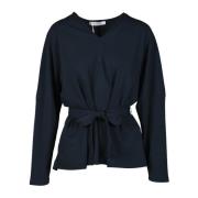 Max Mara Fritidsskjorta i triacetat-polyesterblandning Blue, Dam