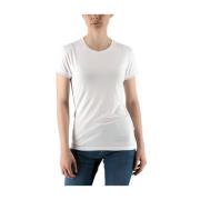 Colmar Glitter Logo Bomull T-shirt White, Dam