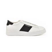 Emporio Armani Lädersneakers med Gummisula White, Herr