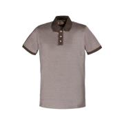 Moorer Lyxig Pique Oxford Polo Skjorta Brown, Herr