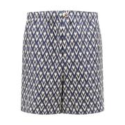 Valentino Linneshorts med V-motiv Blue, Herr