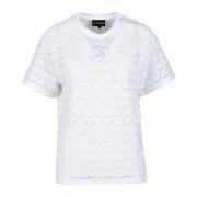 Emporio Armani Bomullsblandning T-shirt White, Dam