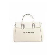 Ermanno Scervino Firenze Bomullsblandning Axelväska White, Dam