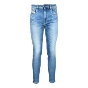 Diesel Bomullsblandning Stretch Jeans Blue, Dam