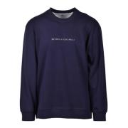 Brunello Cucinelli Bomullsblandning Sweatshirt Blue, Herr