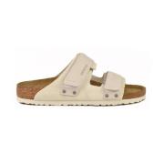 Birkenstock Läder Slide Sandaler med EVA Sula Beige, Herr