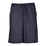 Armani Exchange Lyocell Bomull Bermuda Shorts Blue, Herr