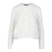 Max Mara Studio Bomullsblandning Kofta White, Dam