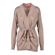 Wild Cashmere Lyxig Cashmere Silke Blandning Kofta Beige, Dam