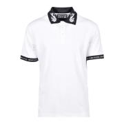 Versace Jeans Couture Bomull Polo Skjorta White, Herr