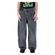 JW Anderson Twisted Workwear Jeans Gray, Herr