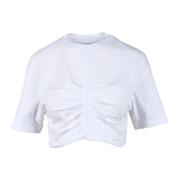 Semicouture Bomull T-shirt White, Dam