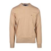 Tommy Hilfiger Bomullsblandning Tröja Beige, Herr