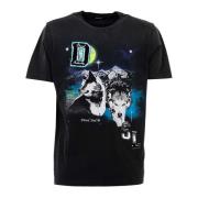 Diesel Herr Antracit Bomull T-shirt Black, Herr