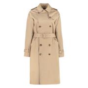 A.p.c. Klassisk Trenchcoat med Stiliga Detaljer Beige, Dam