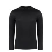 Emporio Armani Tryckt långärmad T-shirt Black, Herr