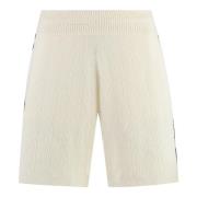 Golden Goose Stickade shorts med fickor och elastan Beige, Dam