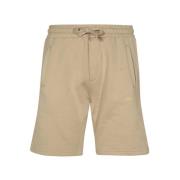 Les Deux Bomull Fleece Shorts Beige, Herr