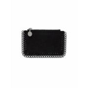 Stella McCartney Korthållare med diamantslipad silverkedja Black, Dam