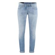 Dondup Skinny Jeans med Kontrastfärgad Sömn Blue, Herr