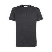 Les Deux Kontrasterande Logotyp Bomull T-Shirt Gray, Herr