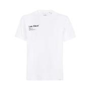 Les Deux Brody Crew-Neck T-Shirt med Baktryck White, Herr